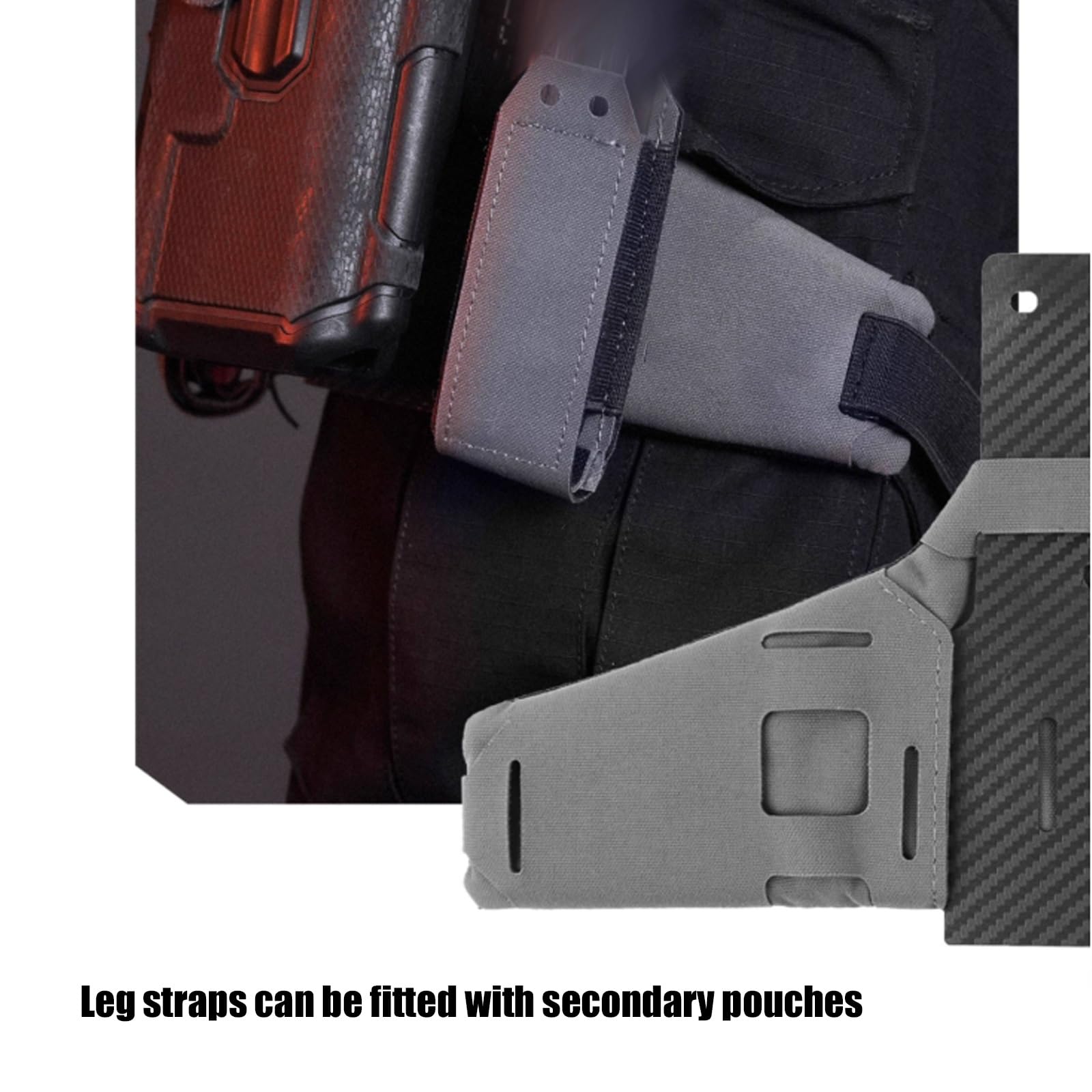 Fondina Tattica MOLLE da Coscia, con Fondina Modulare con Fissaggio Rapido, per Sport All'aria Aperta Caccia Equipaggiamento da Softair