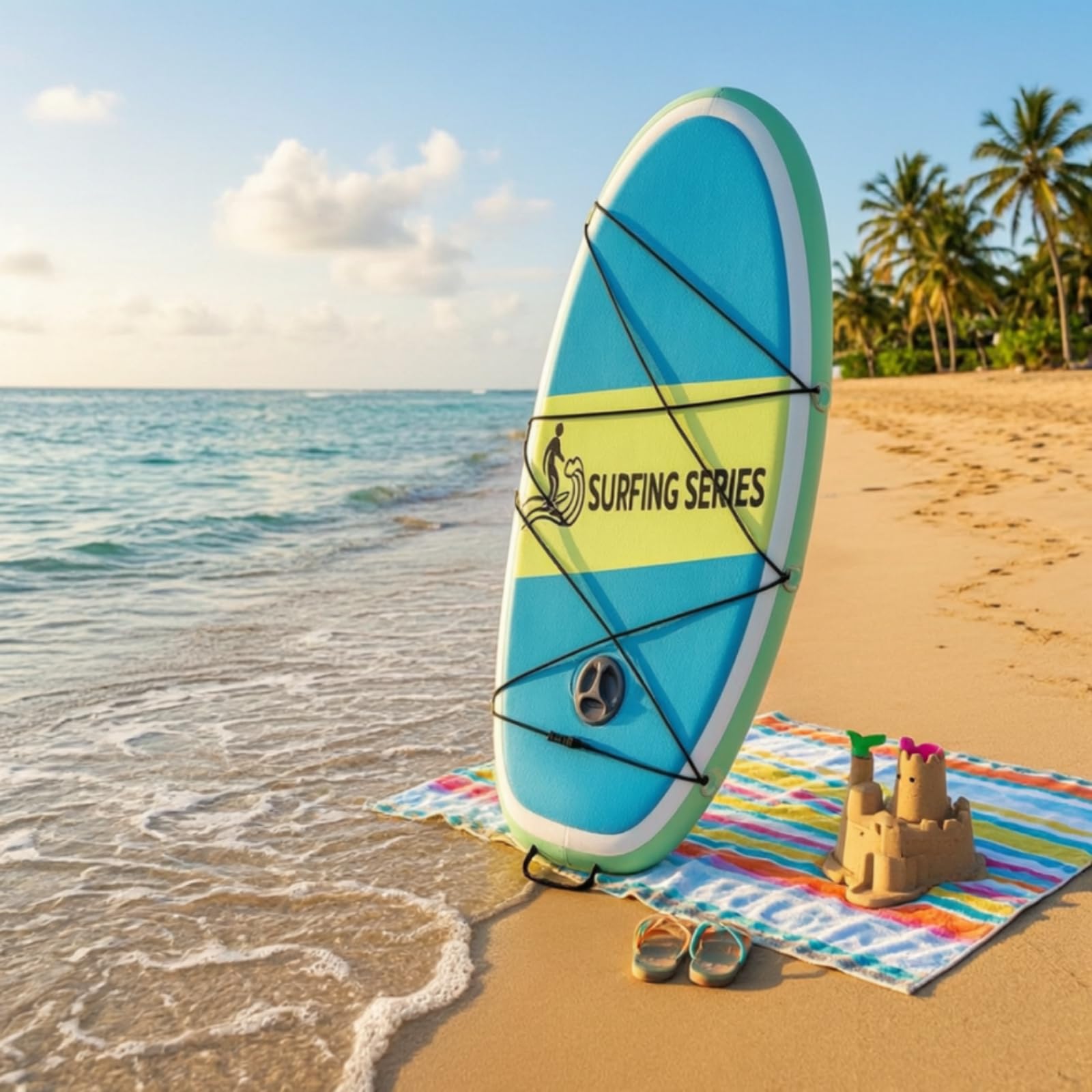 Tabla Inflable para Niños Surf Paddle Body Board Tabla de Agua Colchoneta con Cubierta Cepillada y Transporte Sencillo Adecuada para Piscina Playa Suaves