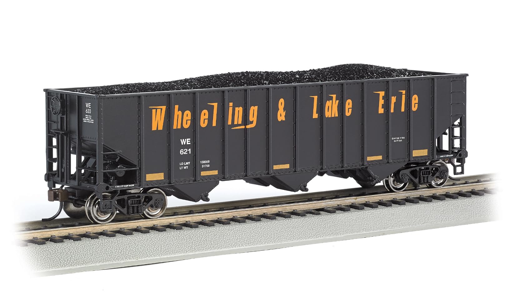 Bachmann Treni - Tramoggia a tre baie in acciaio da 100 tonnellate di Betlemme - Wheeling & Lake Erie #621 - Scala HO