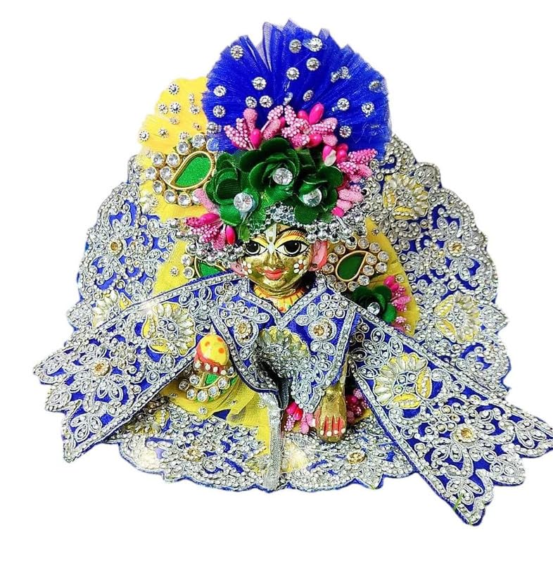 Image of Partish Laddu Gopal Heavy Janamashtmi Dress Size 5 l Ladoo Gopal Dress l Kanha Ji Poshak Size 1 2 4 5 6 (X)