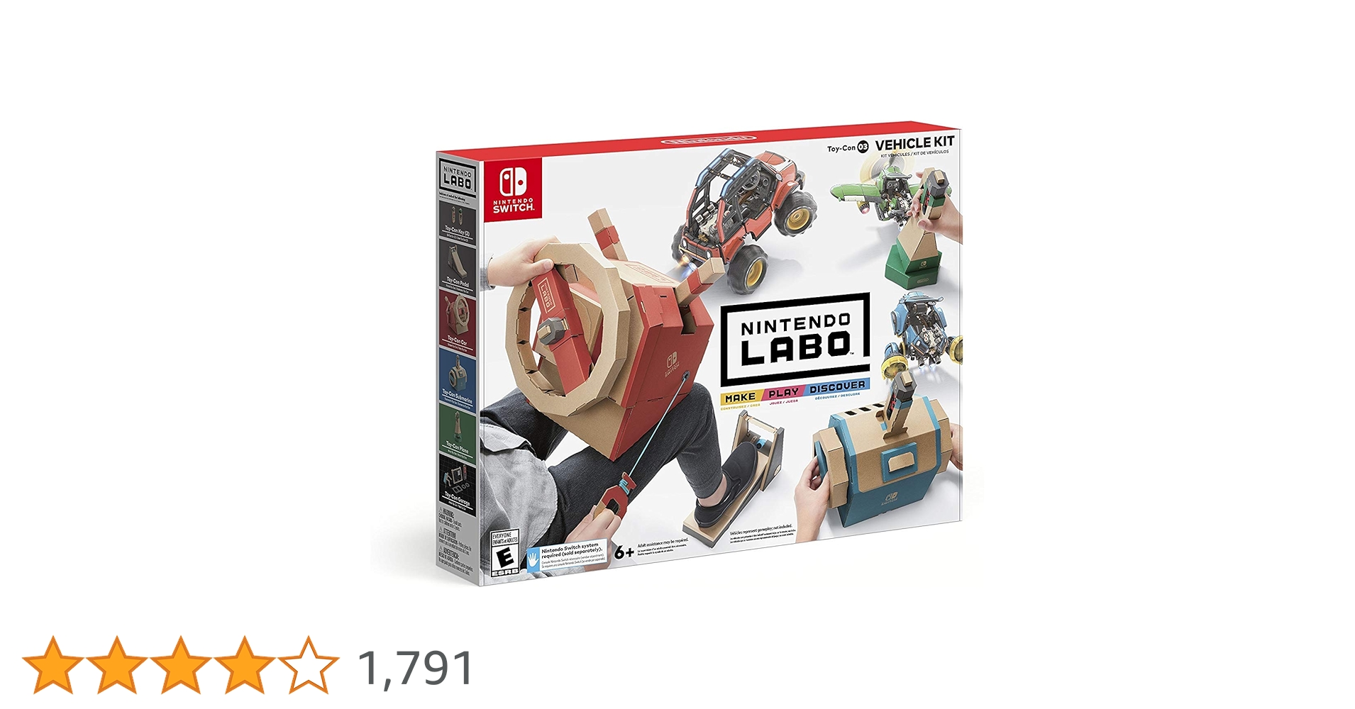Nintendo Switch Nintendo Labo Toy-Con 03: drive Kit Nintendo Labo™ Toy-Con 03: Vehicle Kit : Amazon.ca: Video Games