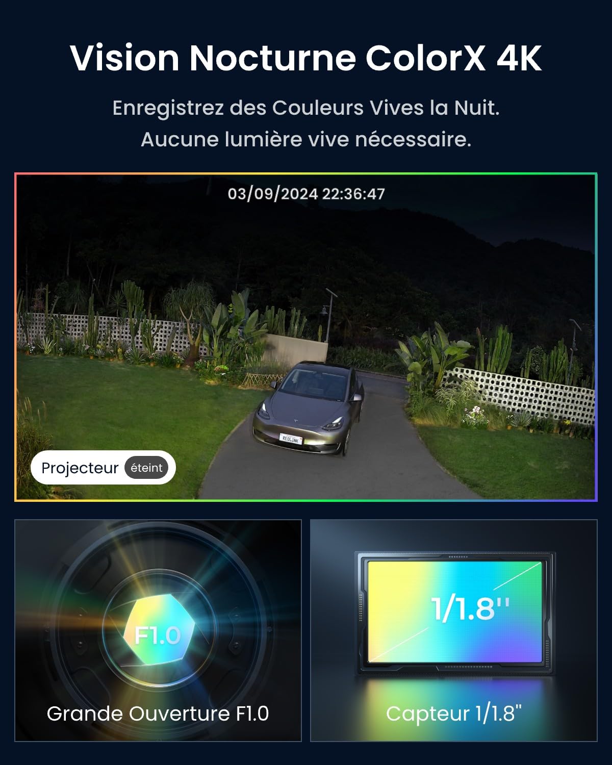 Reolink 4K PT Camera Surveillance WiFi Exterieure sans Fil, Pré-Enregistrement, Détection Intelligente, 360° Suivi Auto, ColorX Vision Nocturne, Batterie Haute Capacité, Altas PT Ultra+Panneau Solaire