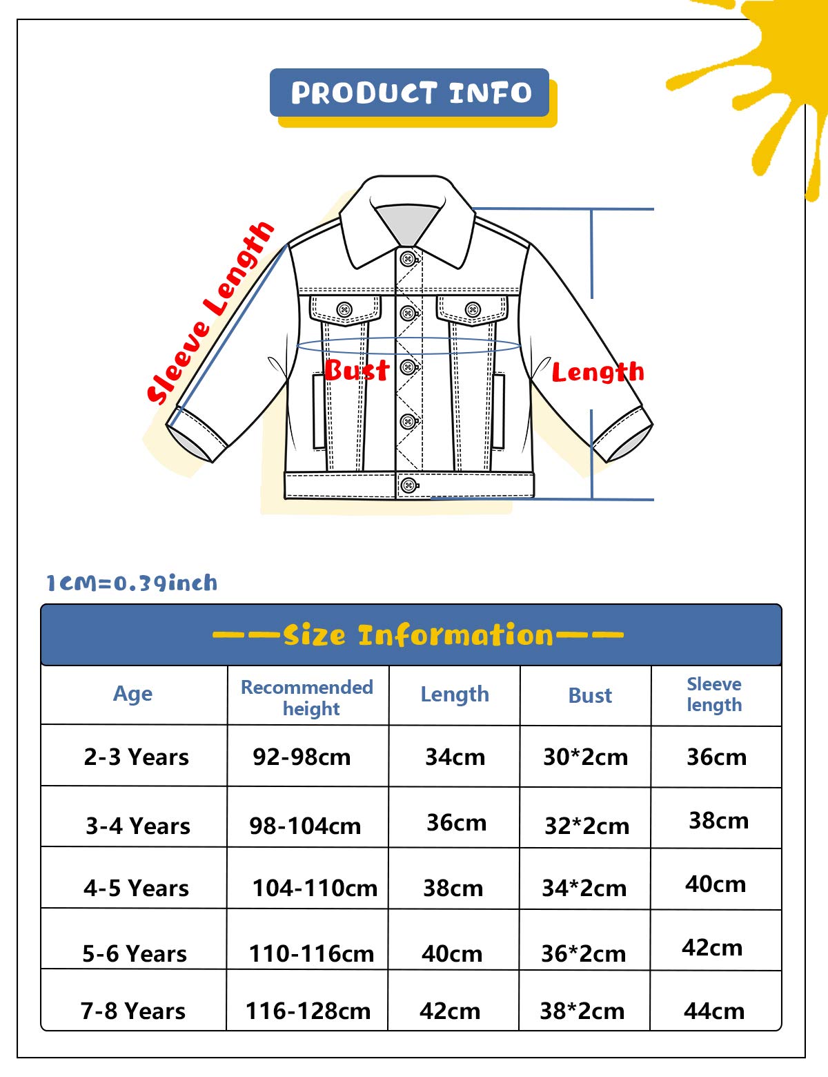 KIDSCOOL SPACE Petite Fille Jean Veste,Tenues En Jean Brodé De Fleurs