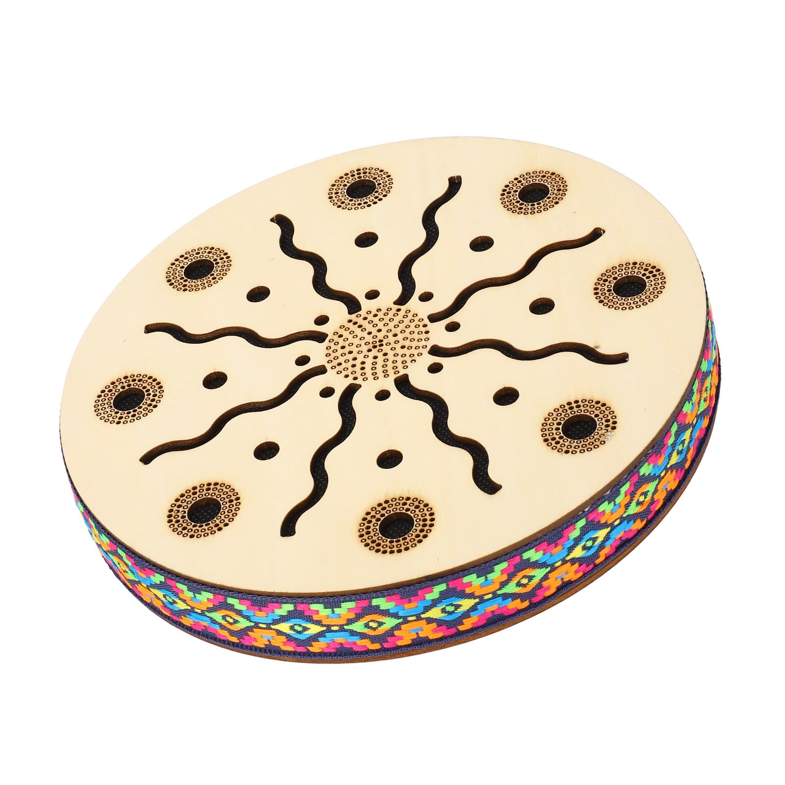 Sea Drum Ocean Wave Sound da 8 pollici Maple Portable Maple Wood Etnic Musical Percussion Strument per bambini per adulti Music Classroom Camping