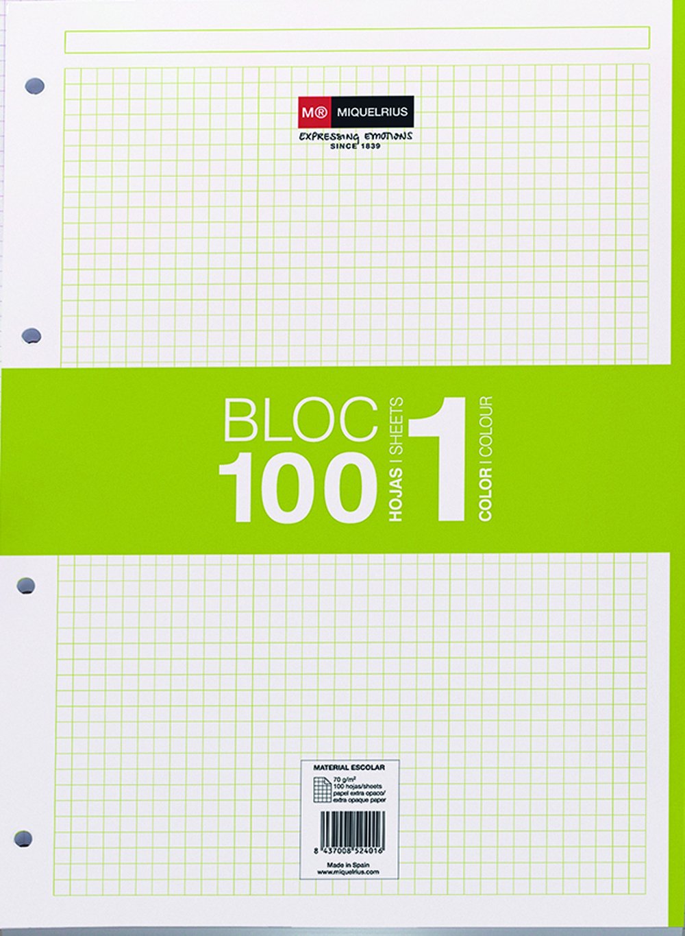 Miquel Rius 422058 - Block Spare 100h Grid 5x5 GreenThe Forest Stewardship Council