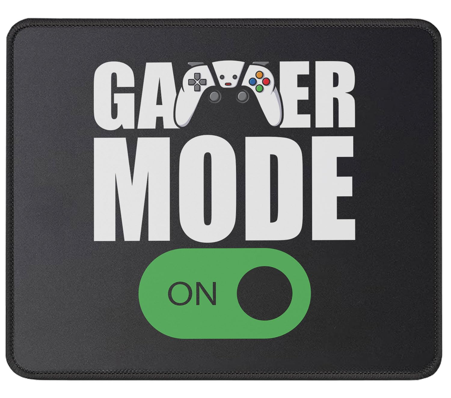 Gamer Heartbeat Mode On - Fathers Day for Men - Mouse Pad 9.5 x 7.8 Inch - Video Mousepad - Funny Video Games Gift for Gaming Lovers