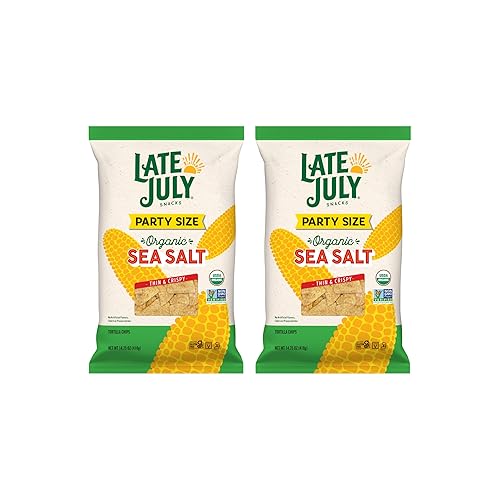 Miniatura 16 de Late July Patatas de maíz con sal marina orgánica, bolsa de 10.1 Oz