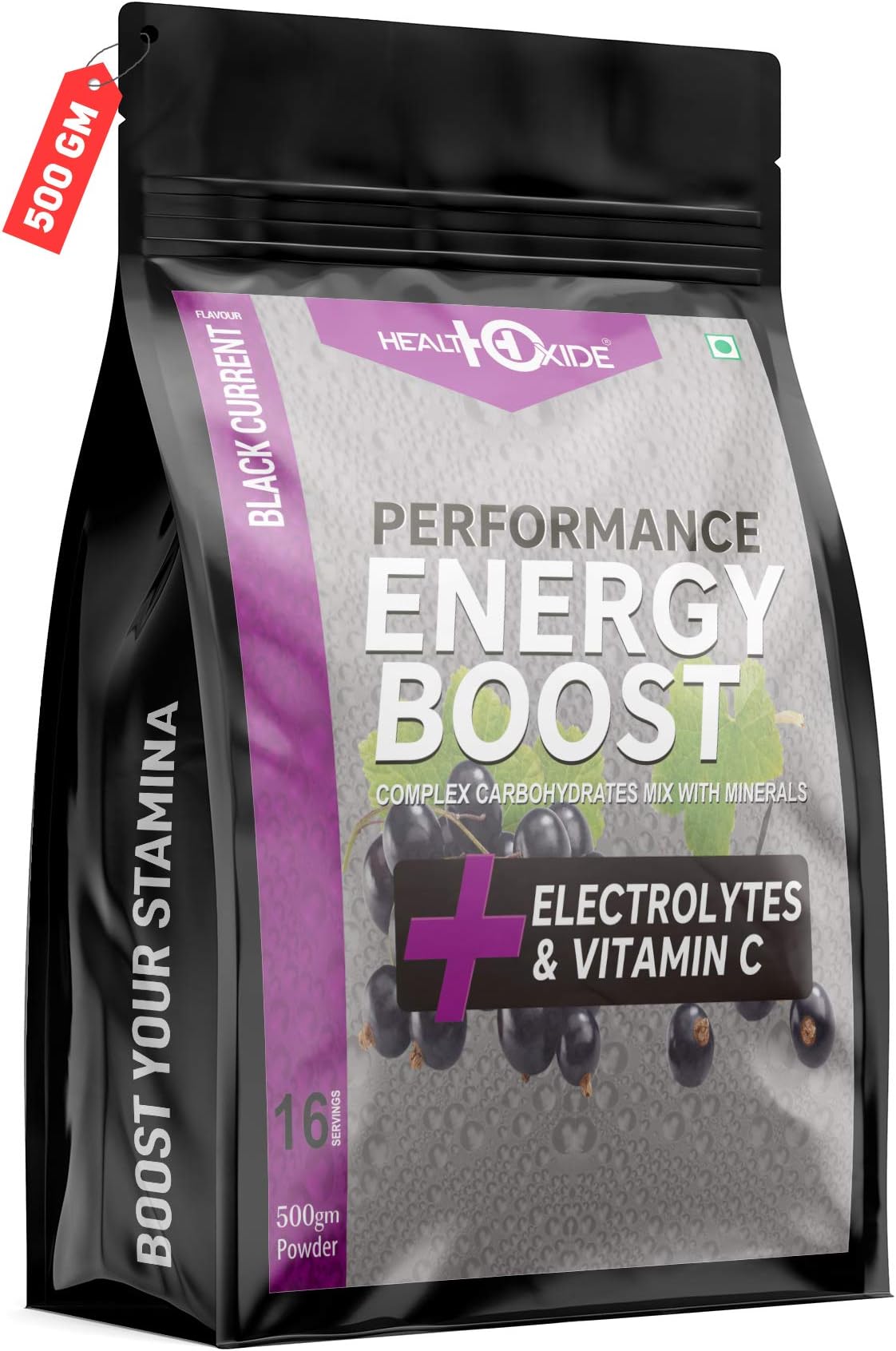 HEALTHOXIDE Nutricore's Boost Extra Power Energy Drink (Black Current, 500 Gm)