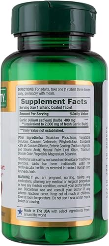 Miniatura 7 de Natures Bounty Ajo 2000 mg 120 tabletas recubiertas paquete de 2 2 botellas de cada una de 120 tabletas