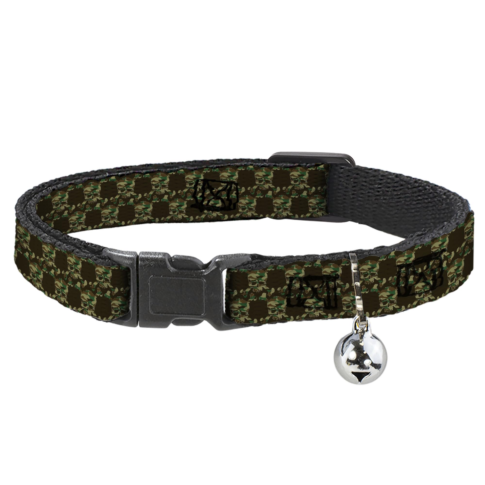 Collier pour chat Buckle Down haute résistance motifs têtes de mort réglable