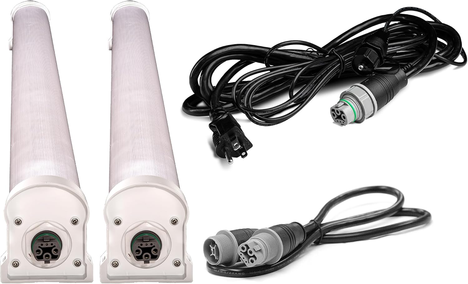 Faven R8 Under-Canopy LED Grow Light Bar, 120 Volt, 2-Pack, 120 Watt, 46-Inch with Power Cord & Extension Cord, for Indoor & Hydroponic Growing