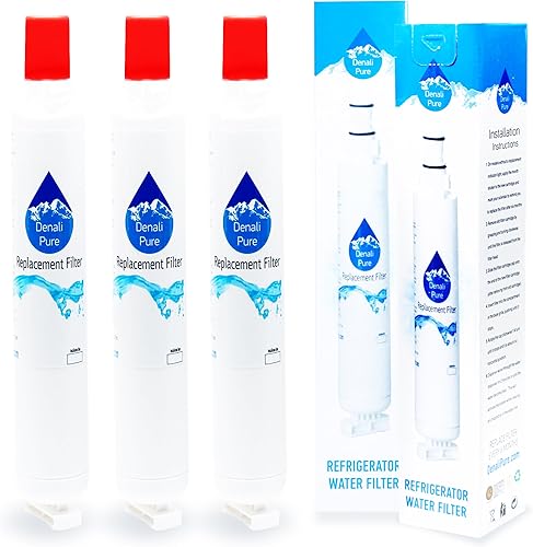 Paquete de 3 filtros de agua de repuesto para refrigerador Whirlpool RWF-1021 - Compatible con cartucho de filtro de agua para refrigerador