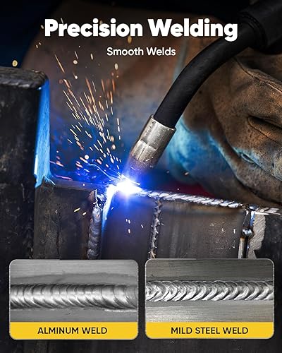 Miniatura 11 de H HZXVOGEN Soldador MIG, combo de soldador de plasma de 200 A, 7 en 1 de gas MIG/flujo sin gas núcleo MIG/pulso MIG/HF TIG/palo/corte/punto, máquina