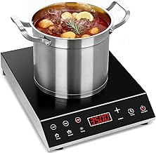 3500W Commercial Induction Cooktop, 220V Countertop Burner with 10 Power Levels, 5 Quick-Temp Modes, Timer & LED Display, Portable Induction Hot Plate for Restaurant Kitchen Hotel Catering