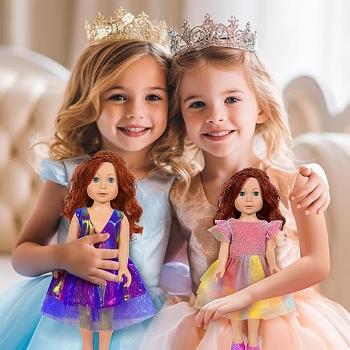 Miniatura 5 de WONDOLL Ropa y accesorios para muñecas de 18 pulgadas, 8 juegos de ropa de muñeca americana compatible con todos los trajes de muñecas de 18