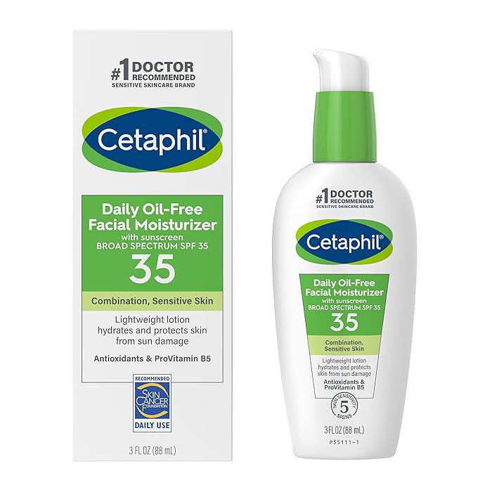 Buy Cetaphil Face Moisturizer, Daily Oil Free Facial Moisturizer with SPF 35, For Dry or Oily