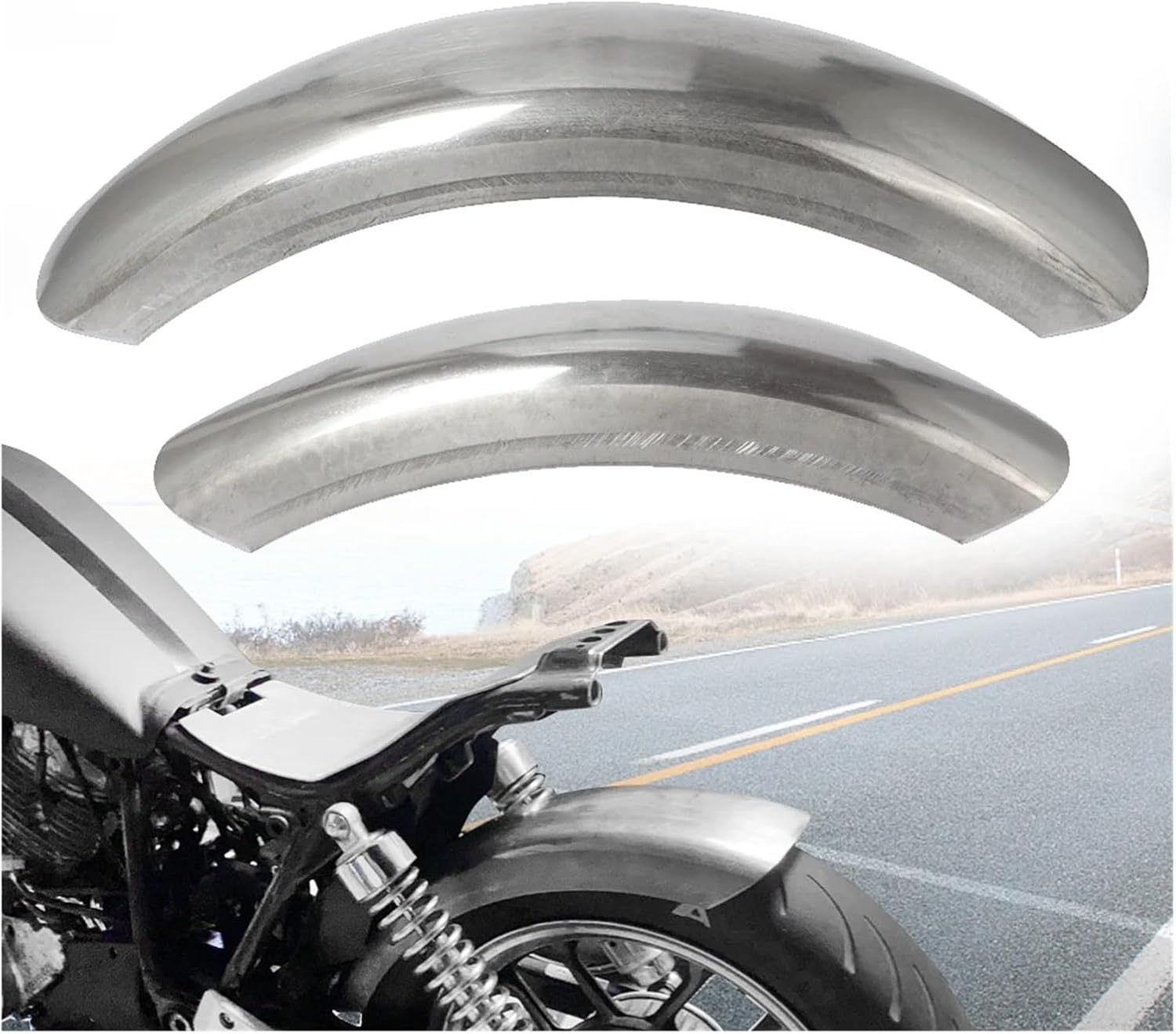 6.1インチ オートバイカフェレーサー リアホイールフェンダー