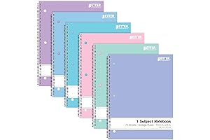 Vibrant and Practical: Better Office Products Pastel College Ruled Notebooks