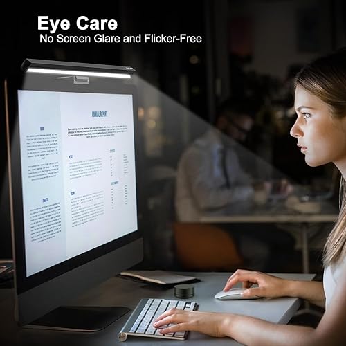 Miniatura 2 de Barra de luz para monitor con control remoto, lámpara de monitor de computadora para cuidado de los ojos, barra de luz de pantalla regulable, sin