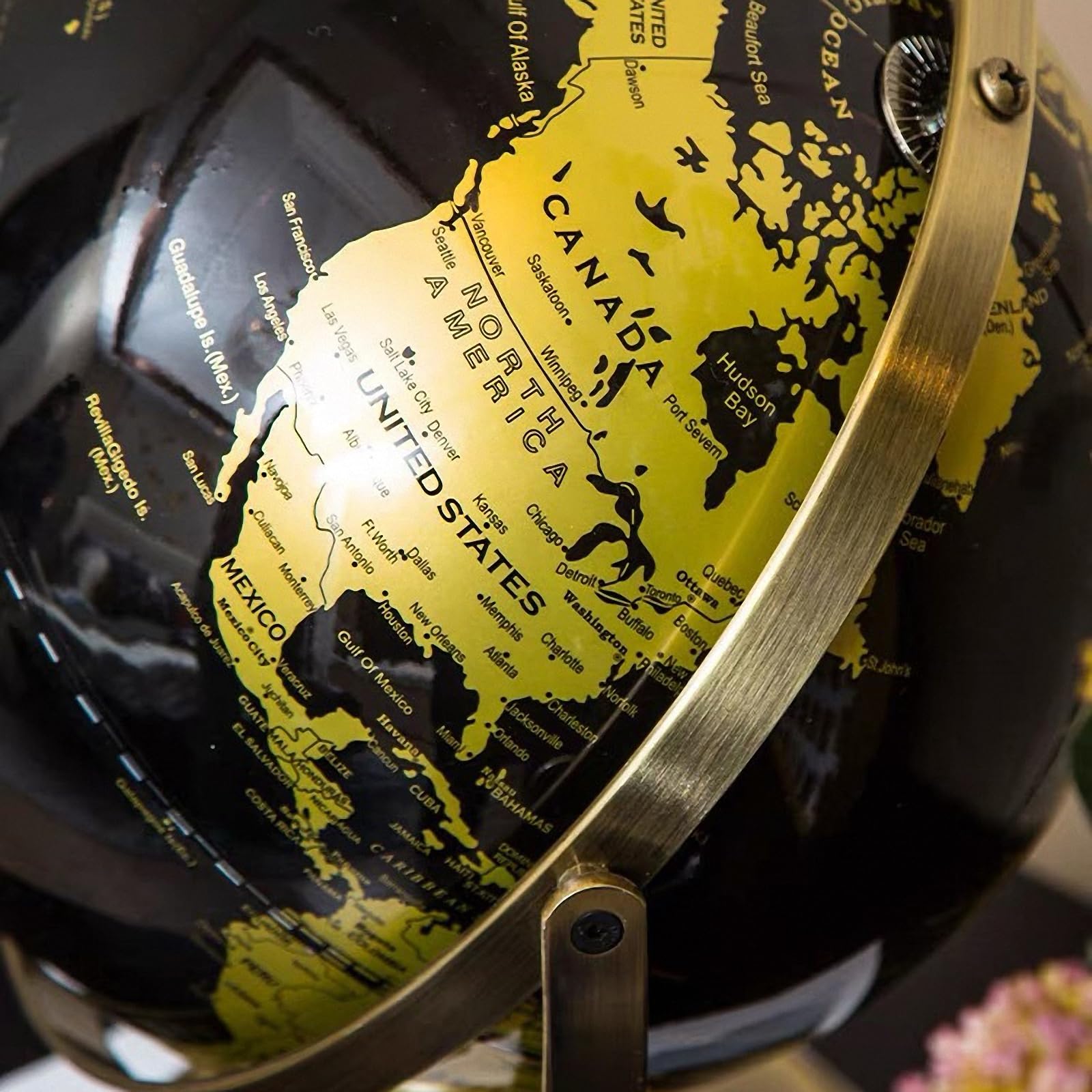 Ornamenti Moderni per mappamondo scrivania, mappamondo Stampato ad Alta Definizione ruotabile a 720°, Decorazione per Arredamento della casa, Soggiorno, Studio per Ufficio