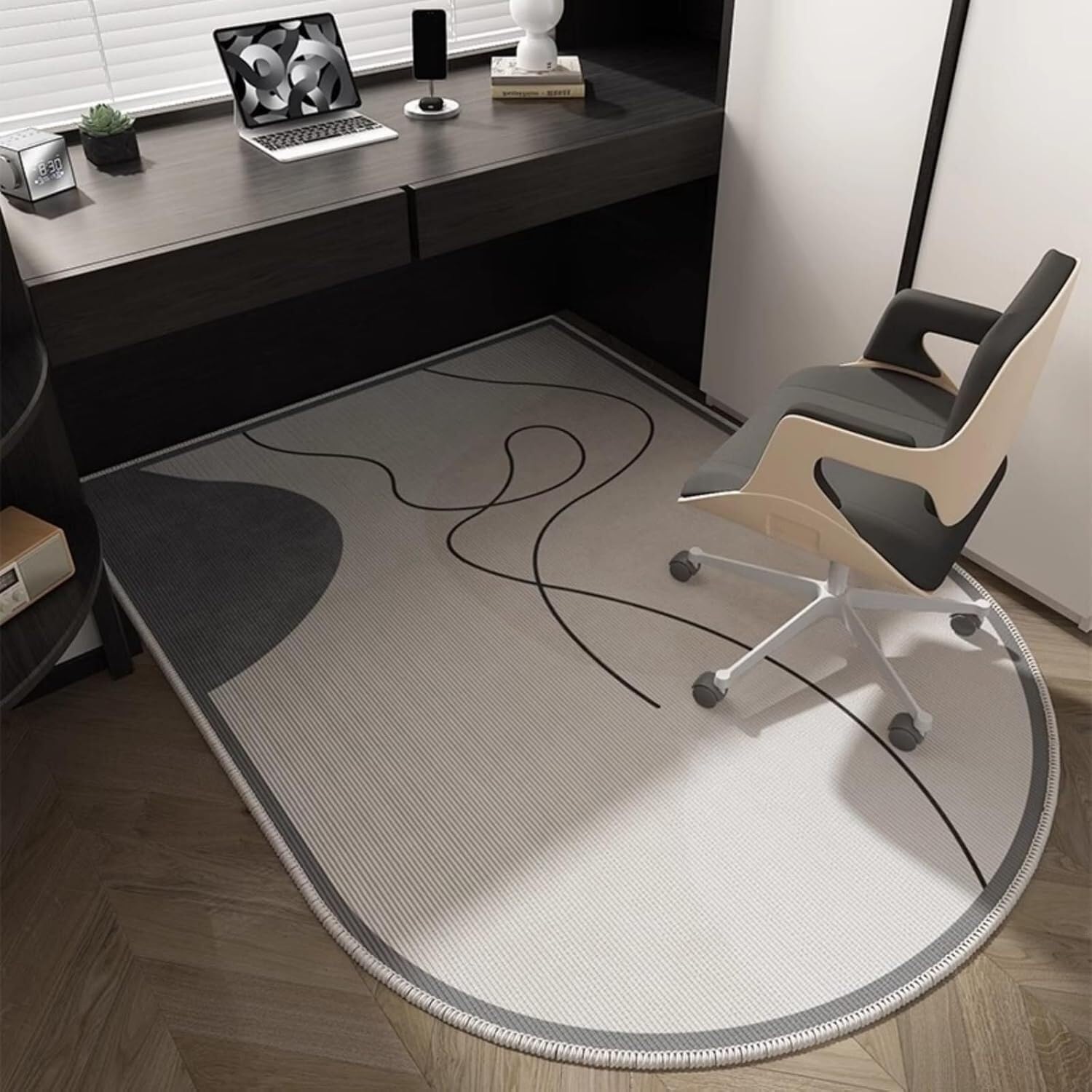 SSDDLZEQ Premium durable range Modern Gaming Chair Cushions Designed Specifically For Wooden Floors(Line,120x140cm)