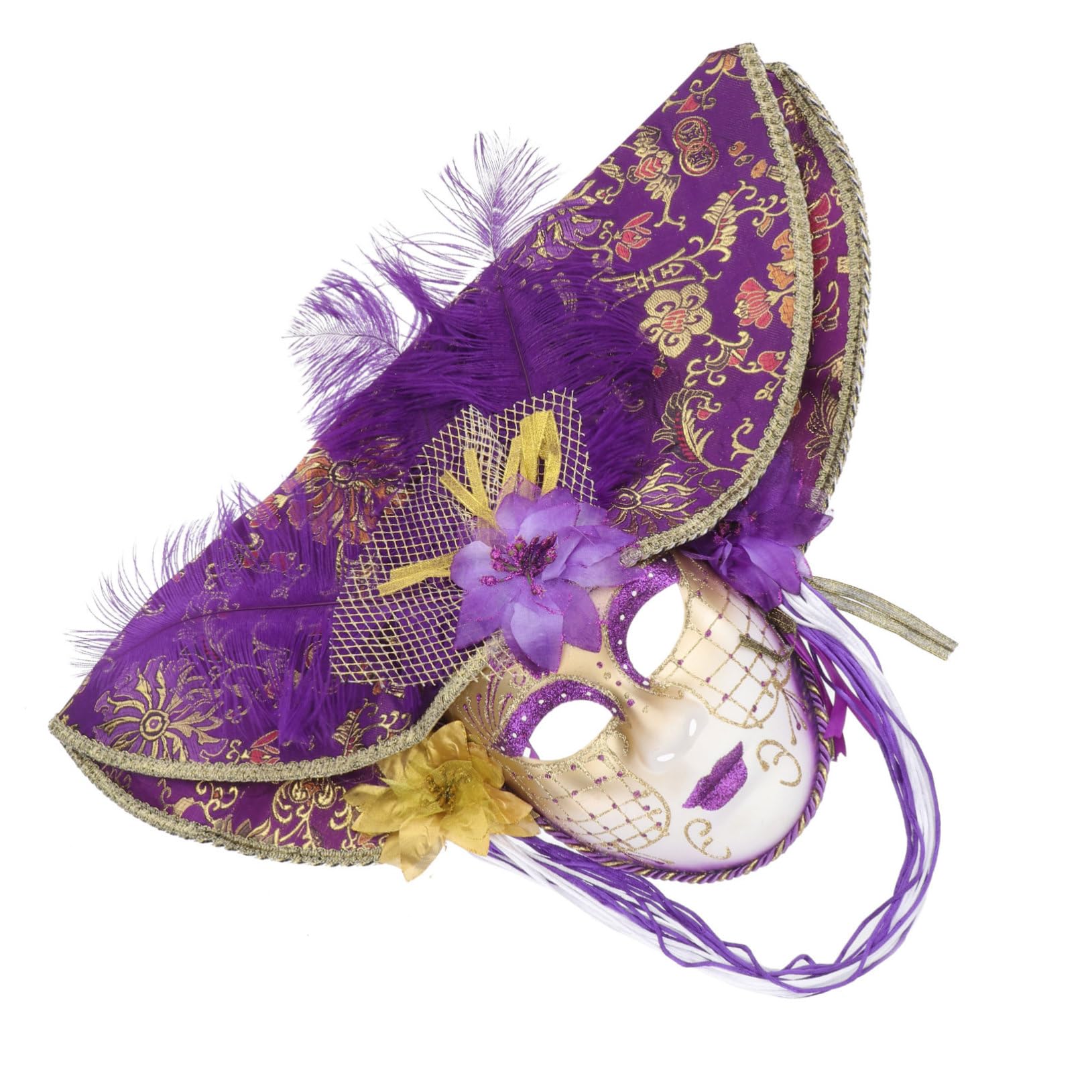 BESPORTBLE Máscara Veneciana De Europeo Sombrero Completa Para Mujer Para Accesorios De Decoración y Cosplay De Disfraz