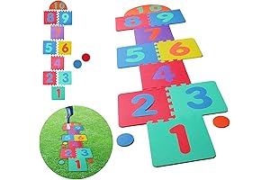 Hopscotch Playmat Foam Interlocking Puzzle Floor Mat - 10 Large Number Tiles