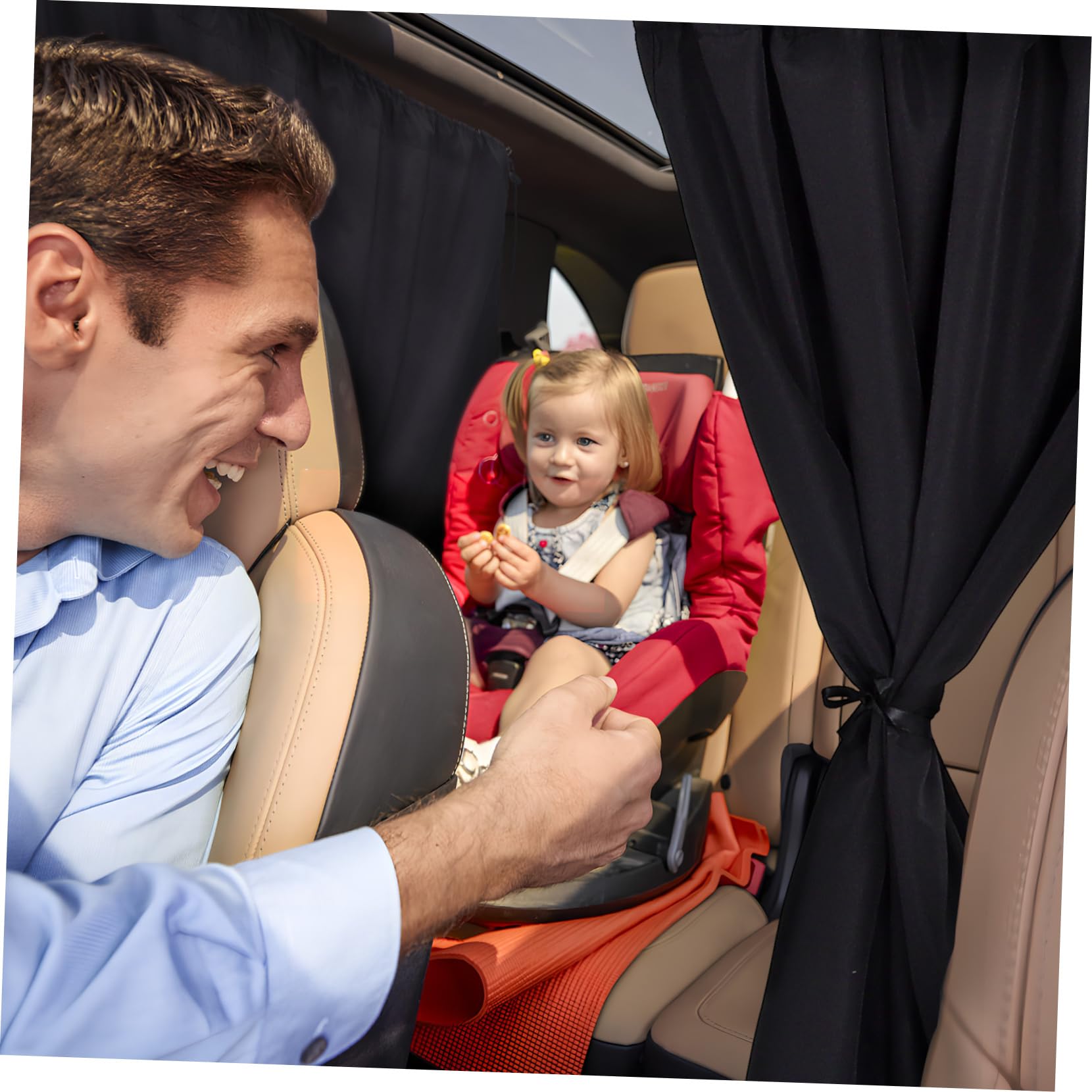 iplusmile 1juego Cortinas De Privacidad para Coche Cortinas Divisorias para Asientos Traseros Pantallas Solares para Ventanas De Automóvil Instalación Rápida y Material De Resistente