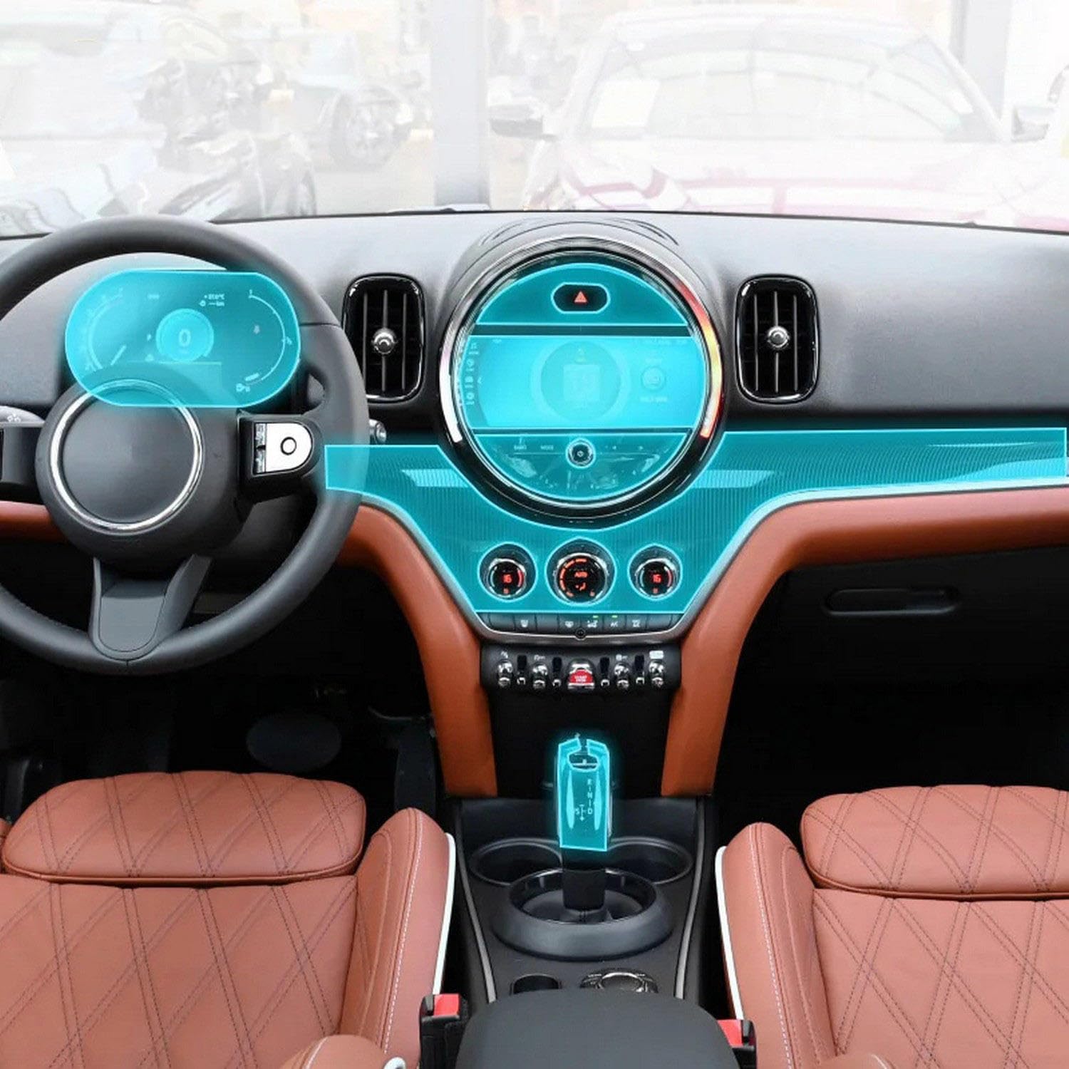 Film protection console Mini Countryman TPU anti-rayures luxe