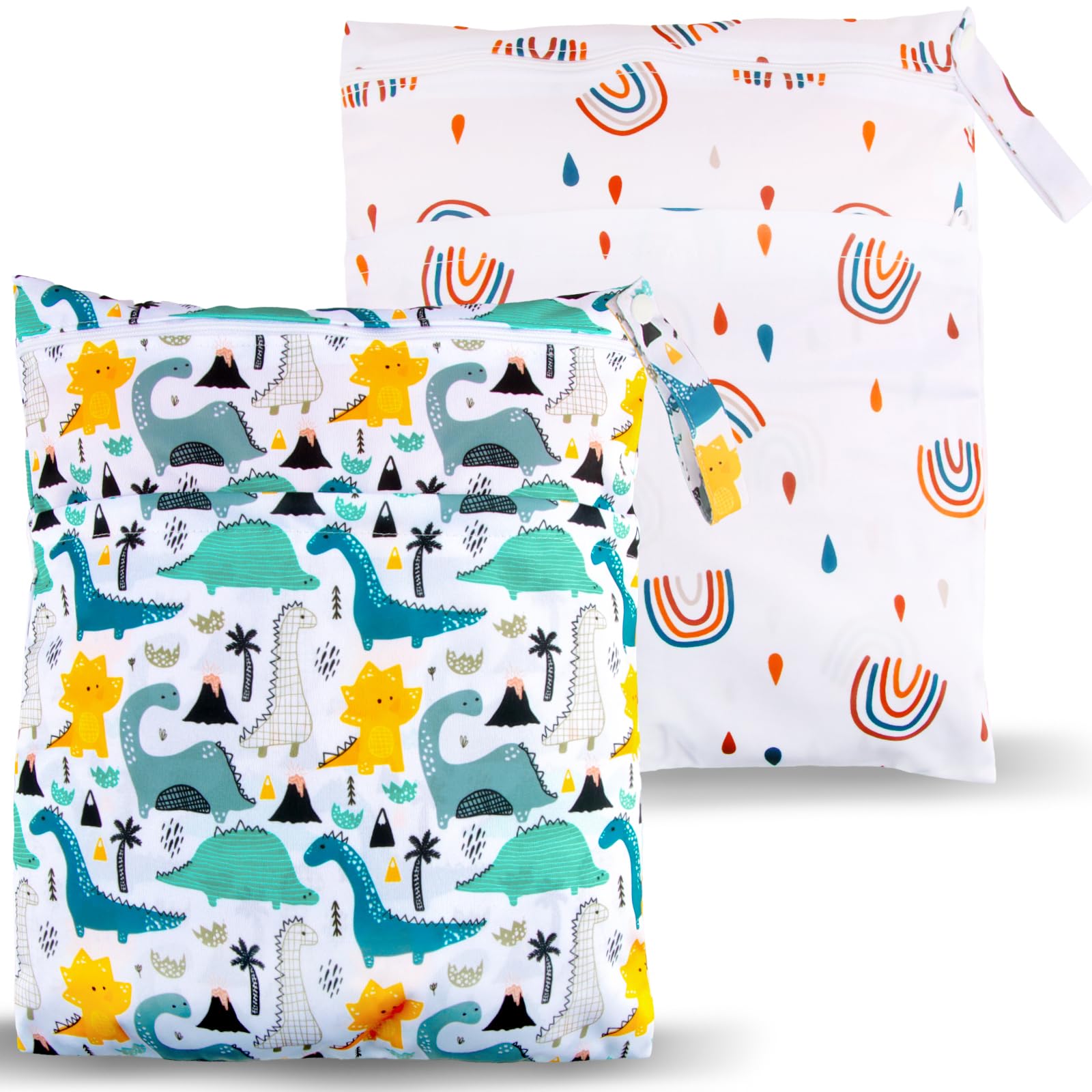 shallyong Wetbag, 3 Pieces Diaper Bag, Reusable Wet Bag, Wet Bag for Swimsuit with Zip Waterproof Reusable Organizer