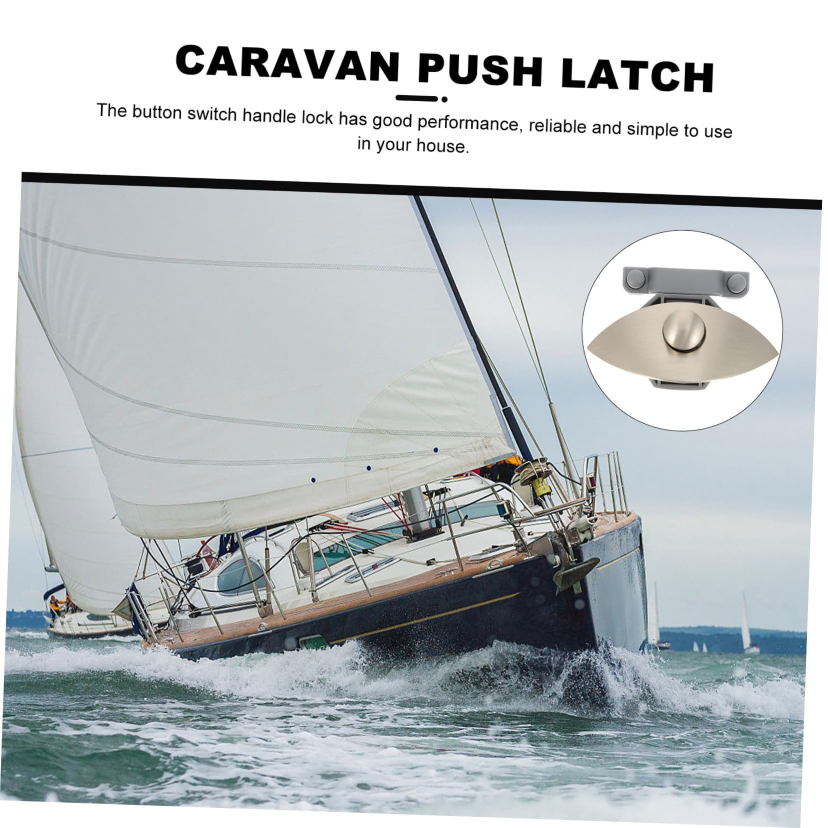 NUOBESTY 4 Sätze Rv Schrank Druckknopf Verriegelung Schlüsselloses Push Lock für Wohnmobile Yachten Möbel Einfache Installation Elegantes Design für Schranktüren
