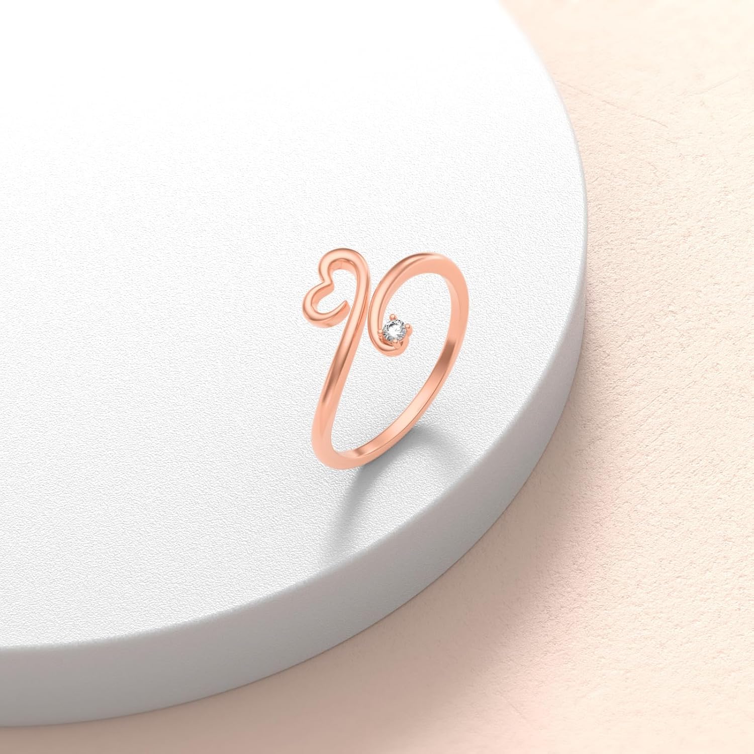 Natural Diamond Gold Ring for Women Costomized Name Engraved 2mm Real Diamond 10K 14K 18K Real Gold Adjustable Ring - Image 4