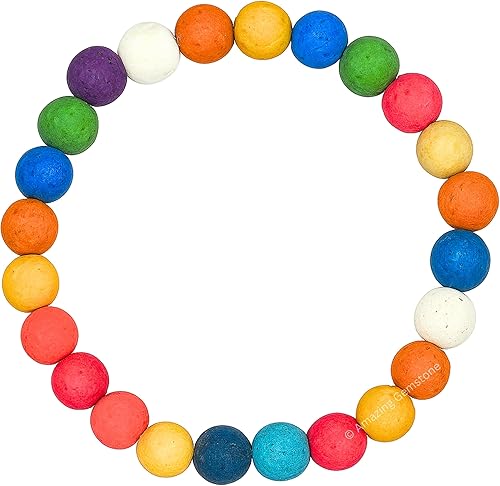 Miniatura 412 de Amazing Gemstone Pulsera de cristal para mujeres y hombres, pulsera de cristal curativo de protección, pulsera elástica con cuentas de piedras