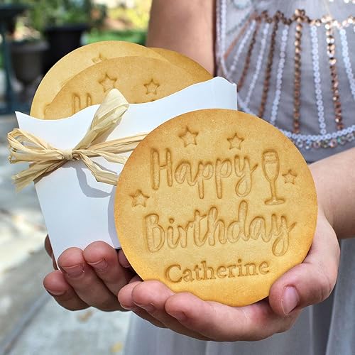 Miniatura 7 de Sello de galletas de Navidad personalizado con nombre de familia, cortador de galletas, molde para hornear