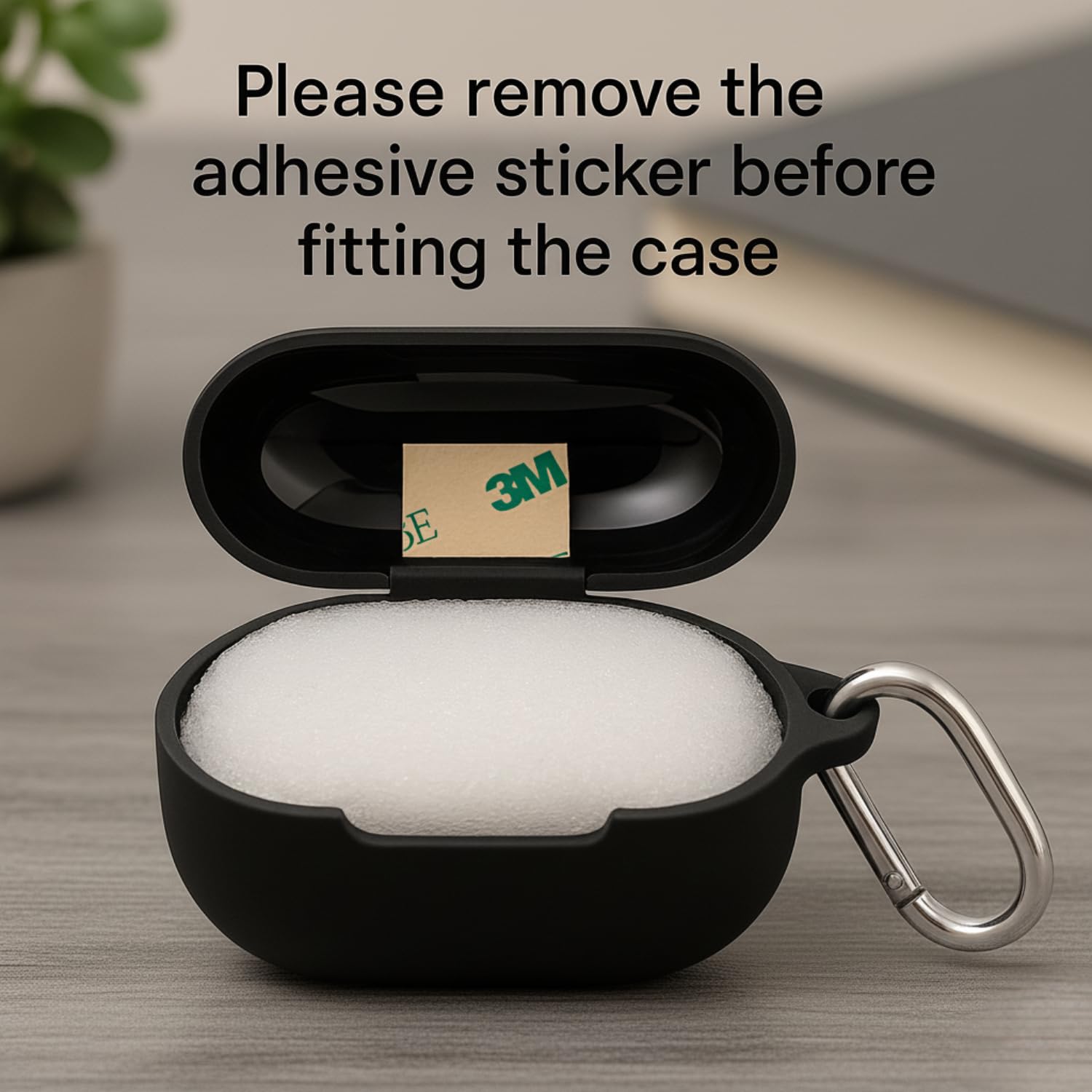 kapture case Compatible with Samsung Galaxy Buds Core/Samsung Galaxy Buds Core case Cover with Hook,Cover with Silicone 360° Protection (Black) — Amazon image 5