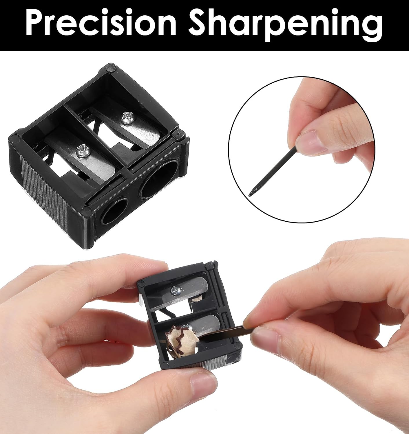 5 Pack Eyeliner Sharpener, Makeup Pencil Sharpener for Eyeliner & Cosmetic Pencils, Compact & Durable Design, Perfect for Makeup Artists and Home Use