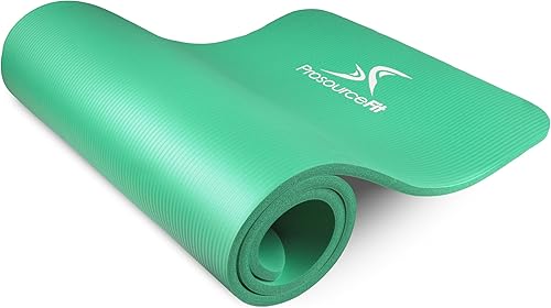 Miniatura 12 de ProsourceFit Esterilla extra gruesa de yoga y pilates de ½ pulgada (0.512 in) o 1 pulgada (0.984 in), alfombrilla de ejercicio de alta densidad de