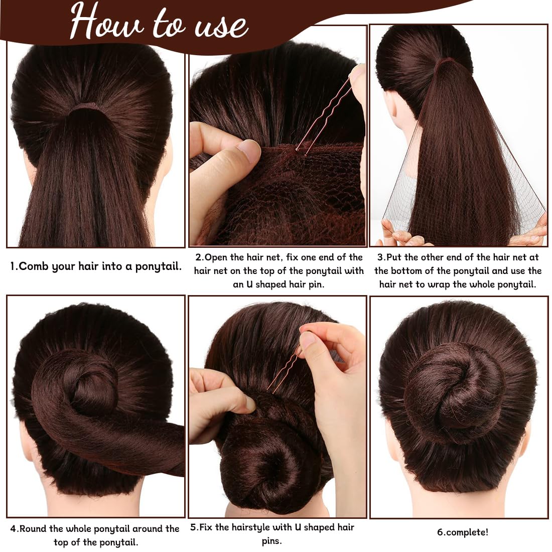 20 Redecilla Moño Niña con 40 piezas Horquillas Pelo, Redecillas Invisibles, Red para el Cabello Invisible de Nylon,Accesorio de Peinado para Fijar Pelo en Cabeza de Ballet