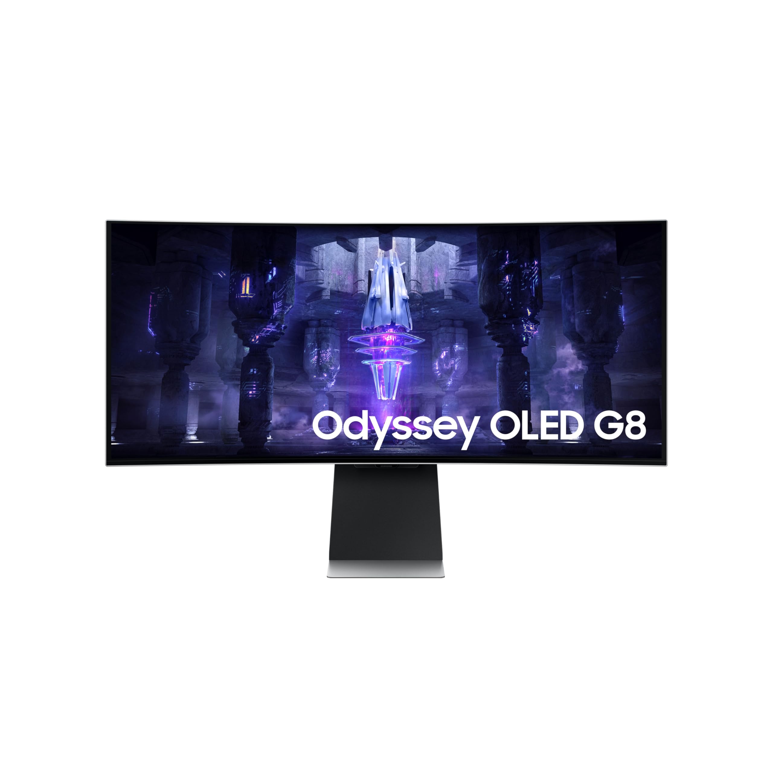 Samsung Odyssey OLED G8 (G85SB) 34-Inch Curved UltraWide Gaming Monitor, 175Hz, 0.1ms, UWQHD, VESA DisplayHDR True Black 400, Smart TV Apps, HDMI 2.1, Silver (LS34BG850SUXXU)
