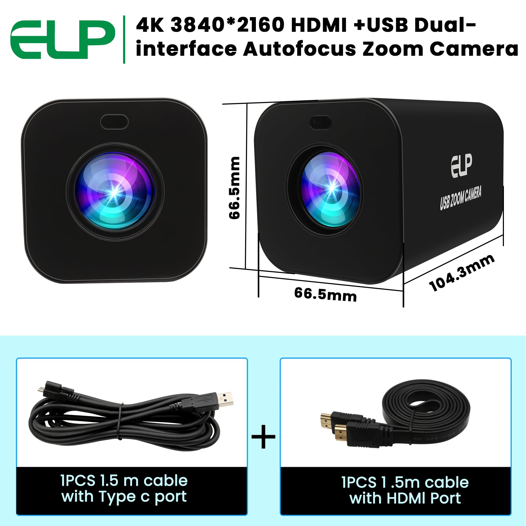 Amazon.com: ELP 12X Zoom 4K 30fps USB Camera 1080P 60fps HDMI USB