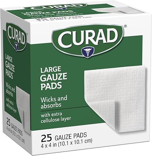 Miniatura 5 de Curad Pro-Gauze - Almohadillas estériles de 4 x 4 pulgadas, 25 unidades (el embalaje puede variar)