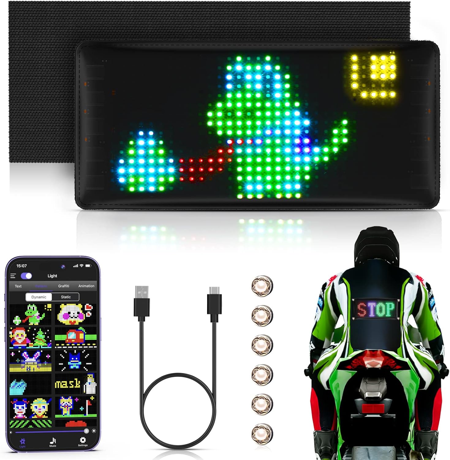 RAYHOME Mini LED Signs, 7.2''x3.4" Battery Powered Wireless