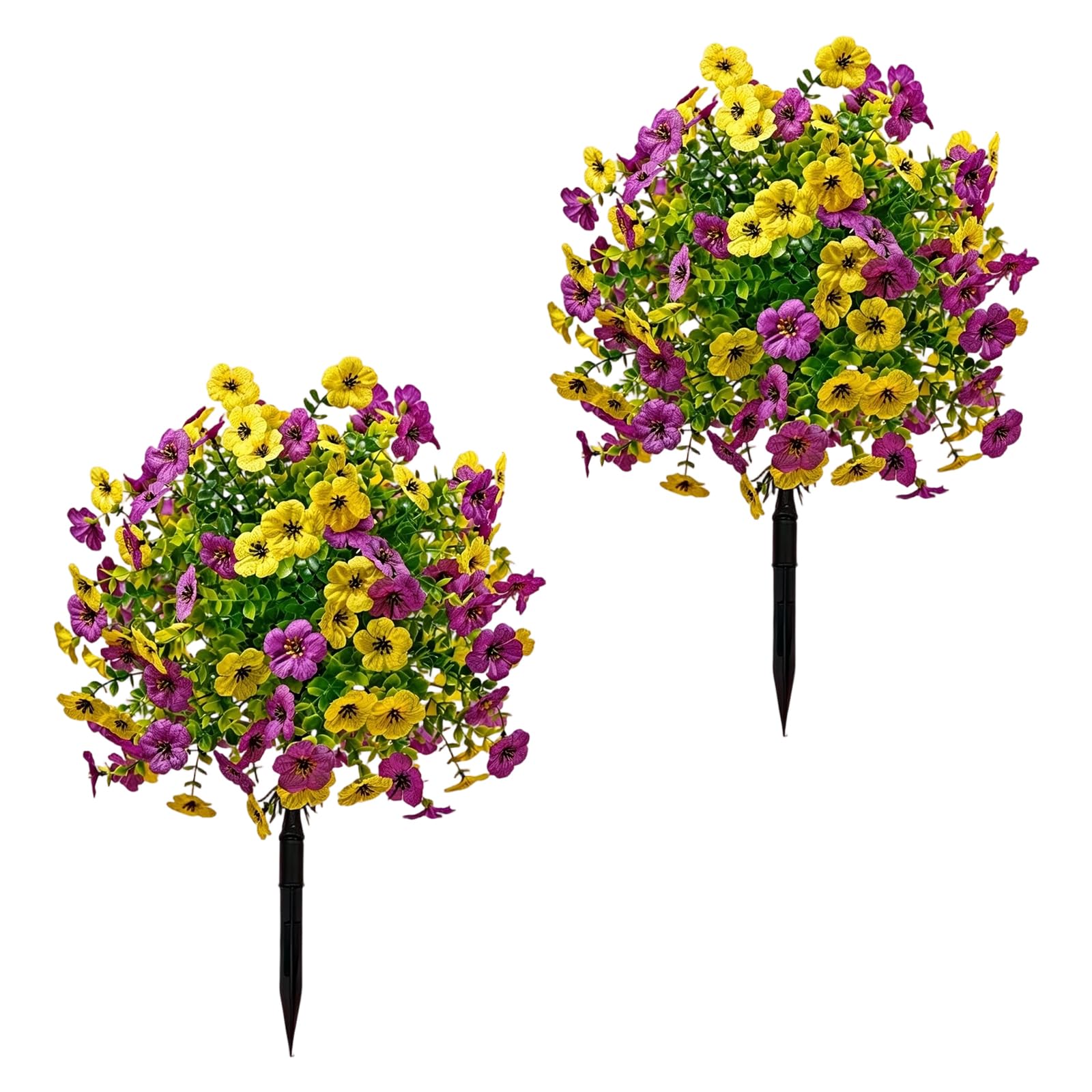 ZEPFJHE 2 Pieces Simulation Gumtree Grape Multicolor Mix Silkflowers 45cm Height for Garden Bed Colorful Artificial Bouquet