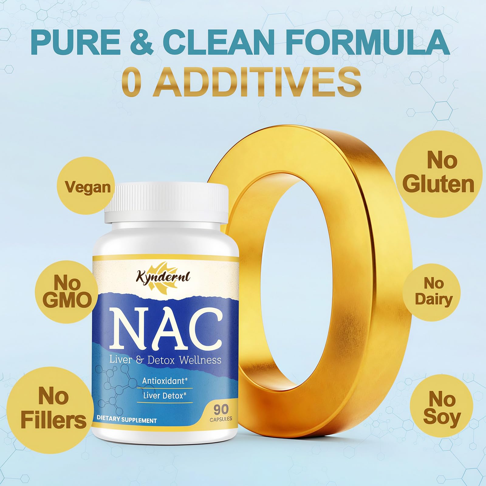 NAC 1000mg for Liver Support & Antioxidant, 90 Vegan Capsules — Amazon image 5