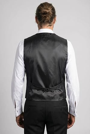Mens Jacquard Tuxedo Suit Cotton Blend Satin Lapel 3 PC Wedding Black Tie Set