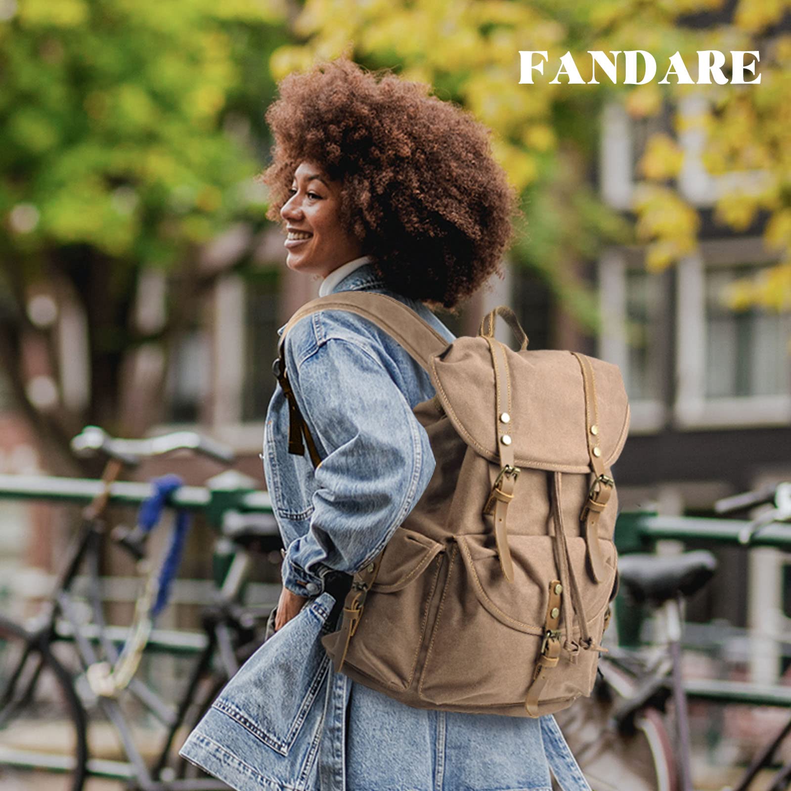 FANDARE Tela Zaino da Escursionismo Zaini Zainetto Trekking Borsa a tracolla Zaino Scuola Cartella Borsone con Couliss Zaino da Campeggio Viaggio Grande per Uomo Donna Sportivo Zaini da hiking