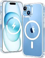 Capa Mag-Safe para [iPhone 14 PLUS] Capinha Magnetica Premium com [Proteção de Câmera] Clear Case Transparente [Anti-Amarelamento], Compatível com MagSafe, Resistente a Riscos e Anti Impacto