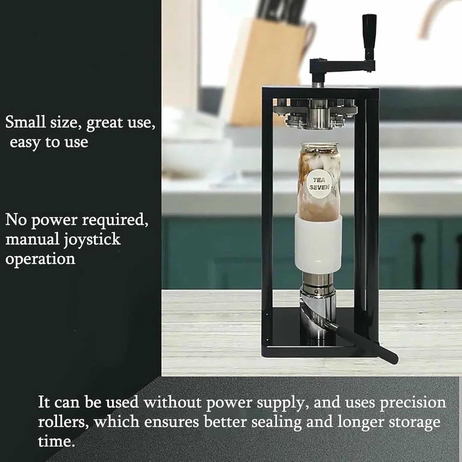 Manual Can Sealer for Airtight Preservation, Durable Stainless Steel Construction, Ideal for Home and Commercial Kitchen Use