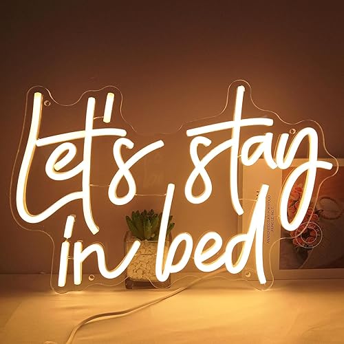 Miniatura 7 de SYLHOME Letrero de luz LED de neón con texto en inglés "Let's Party", para boda, cumpleaños, Navidad, fiesta, decoración de pared, eventos USB,