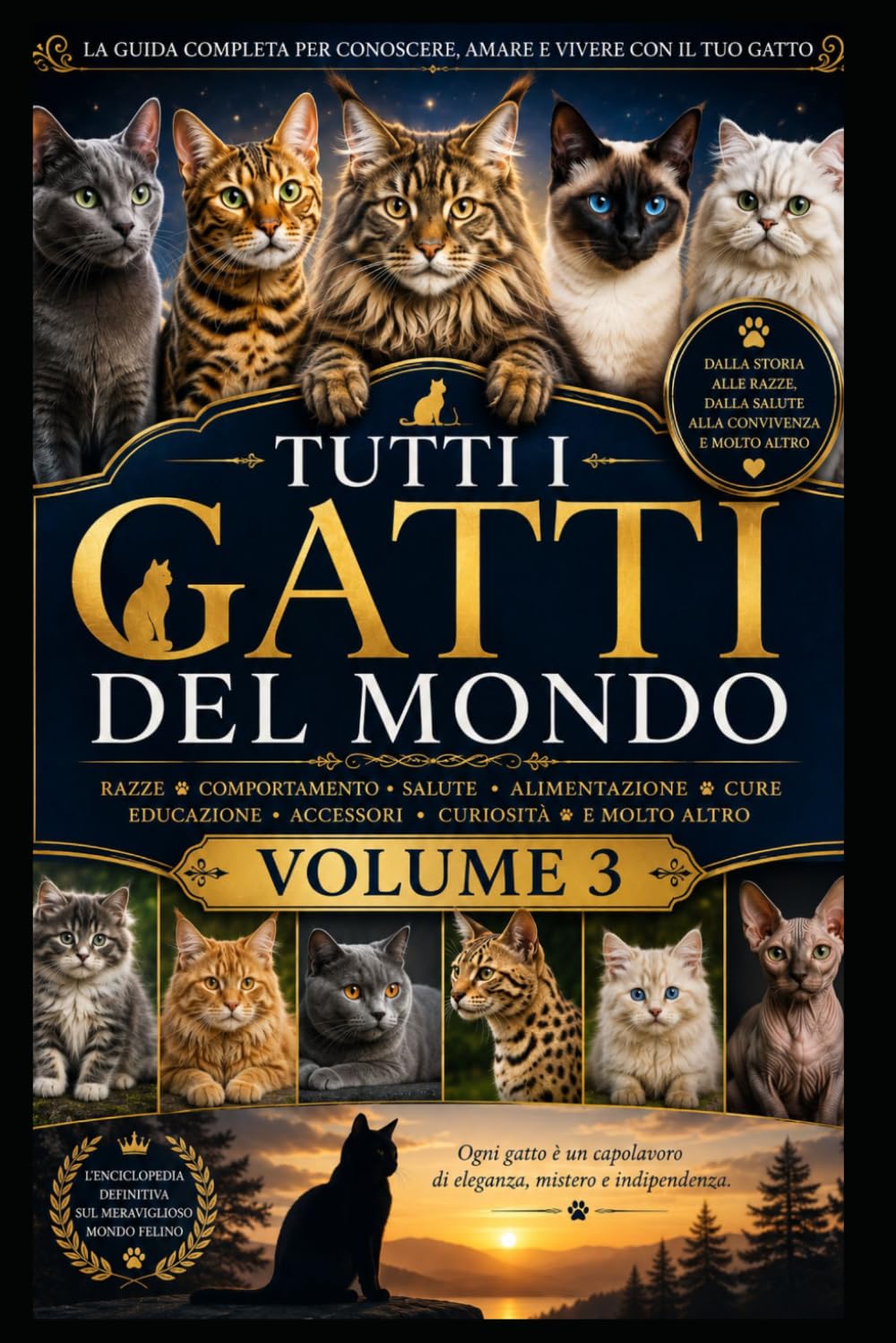 Tutti i Gatti del Mondo (VOLUME 3): La guida definitiva per conoscere, allevare, educare, nutrire e prendersi cura di ogni razza felina
